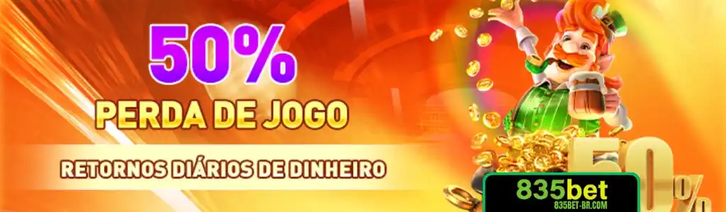 Promoção de 50% de cashback em perdas no 835BET cassino