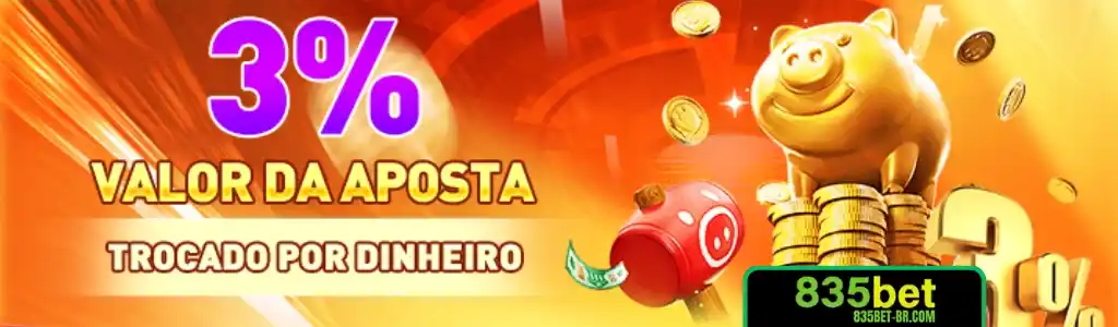 Bônus de 3% do valor apostado no 835BET